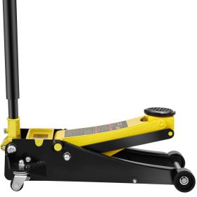 Floor Jack, 3 Ton Low Profile Floor Jack, Heavy-duty Steel Racing Floor Jack with Dual Pistons Quick Lift Pump, Floor Jack Lifting Range 3.35"-19