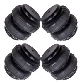 4 Pieces Heavy Duty 2500lb 1/2"NPT Double Bellow Air Suspension Bag Air Spring bags (Option: as Pic)