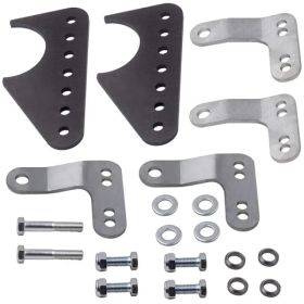 Universal Coil-Over Rear Lower Kit Adjustable Shock Mount Brackets Steel for 3" Axle Tubes (Option: as Pic)