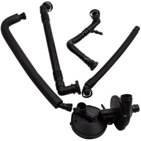 PCV Crankcase Vent Valve & Breather Oil Separator Hose Kit for BMW E46 X3 E60 E39 E38 Z3 320i 325i 325ci 330i 525i 530i #11617501566 (Option: as picture)