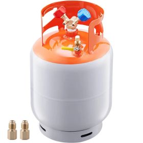 Refrigerant Recovery Tank, 30 LBS Capacity, 400 Psi Portable Cylinder Tank With Y-Valve For Liquid Vapor, High-sealing Recovery Can For R22 R134A (Option: Default)