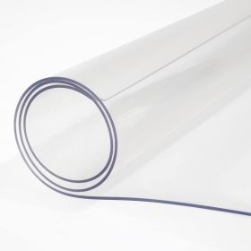 Clear Table Protector Mat -1.5mm Thickness Waterproof Heavy Duty PVC Table Cover For Dining Room Table (Option: 46x96inches)