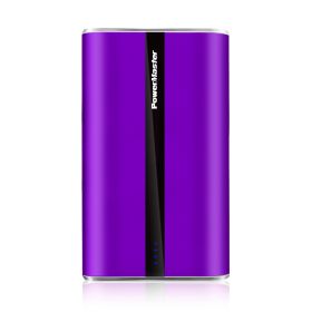 Portable Charger PowerMaster 20000mAh Power Bank Total 5.8A Output 3-USB Ports External Battery Pack Portable Phone Charger for IOS Phone11/Pro/M (Color: Purple, size: One size)