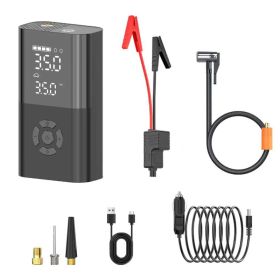 Portable Tire Inflator 5 To 150PSI LCD Display Electric Car Tire Pump With Emergency Starter Digital Pressure Meter For Motorcycle Bike Automotiv (Option: Default)