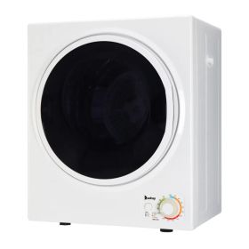 [Do not sell on Amazon] GYM25-78 Compact Portable Household clothes Dryer 1.6cuft with Stainless Steel Drum Black and White 120V MECHANICAL Contr (Option: Default Title)